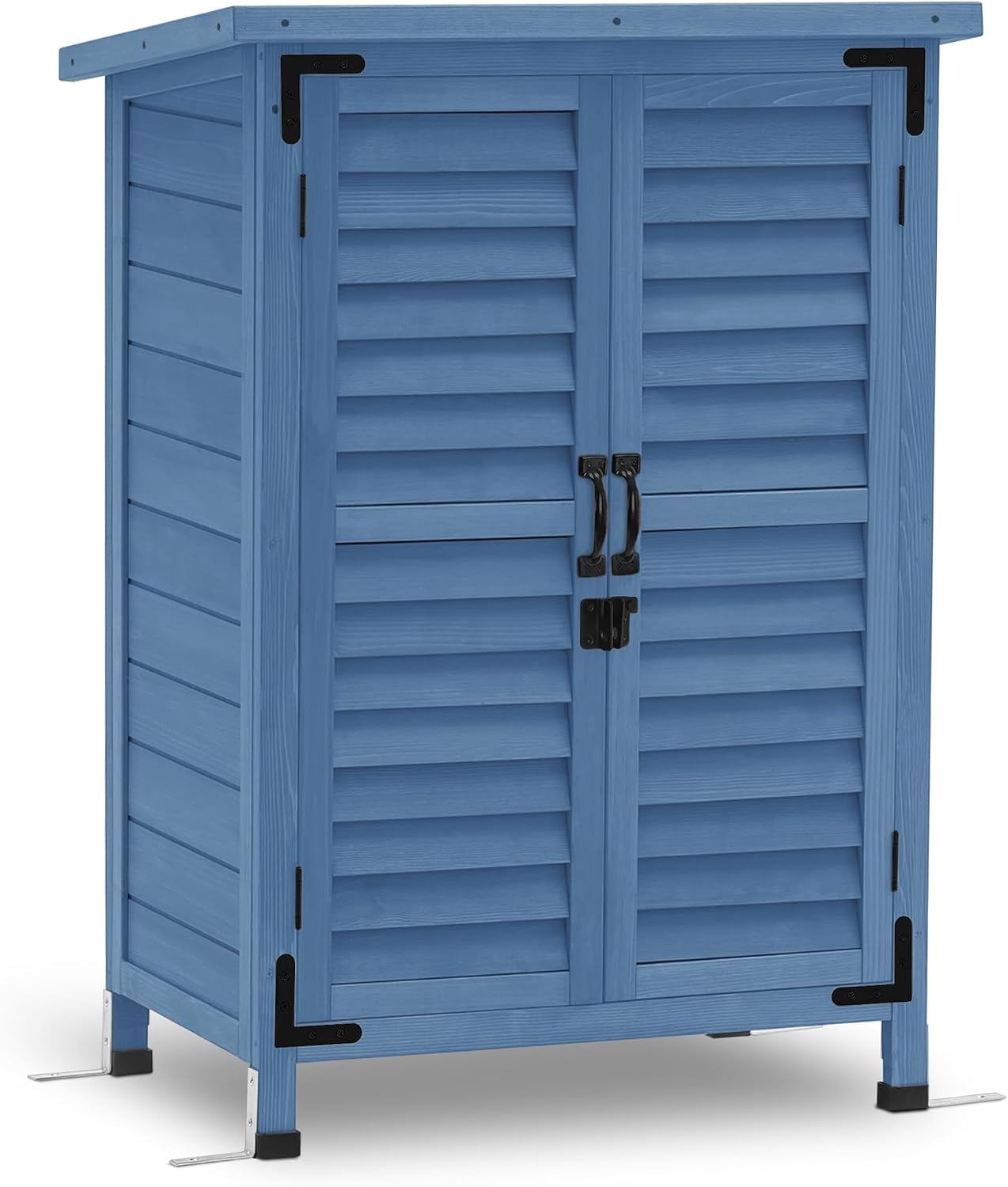 Gardening Tools Storage - 소형 목재 야외 보관함 24.6x18.3x38.2인치 정원용