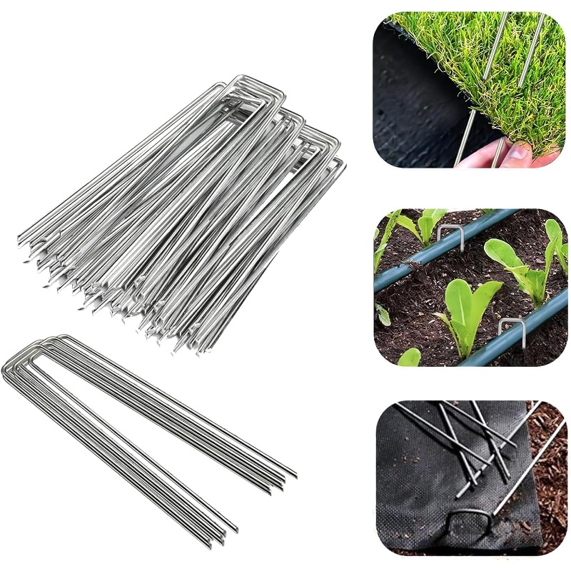 Gardening Tools Used For Weeding - 10개 U자형 정원 못 인조 잔디