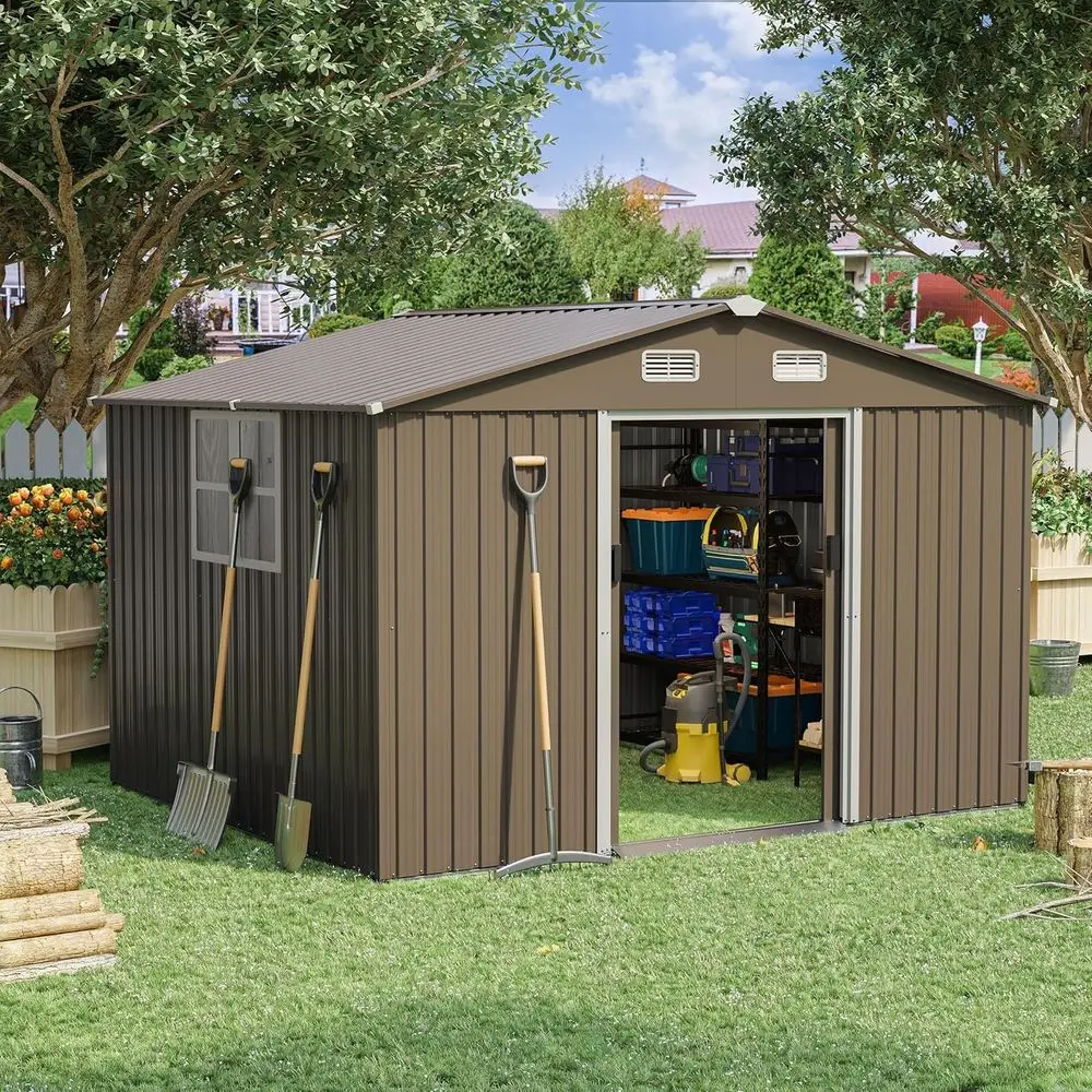 Gardening Tools Storage - 10T x 8T 야외용 금속 창고