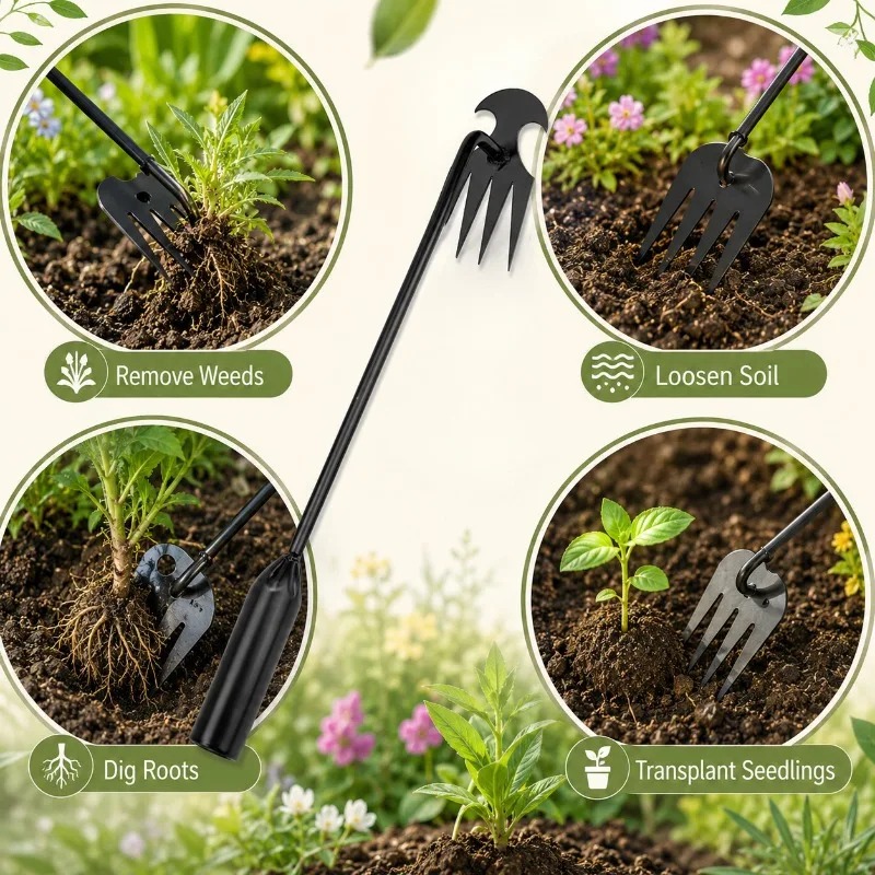 2 in 1 정원용 갈퀴 수동 종자 풀뿌리 제거 도구  - Weed Puller 리뷰 및 가격
