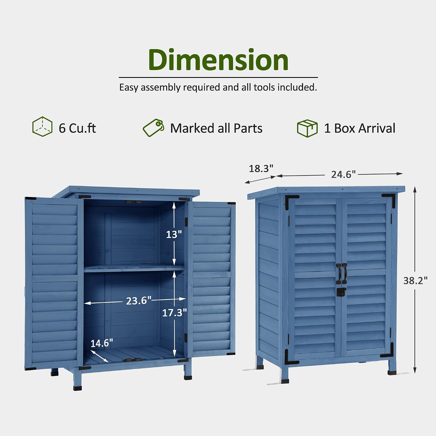 소형 목재 야외 보관함 24.6x18.3x38.2인치  - Gardening Tools Storage 리뷰 및 가격