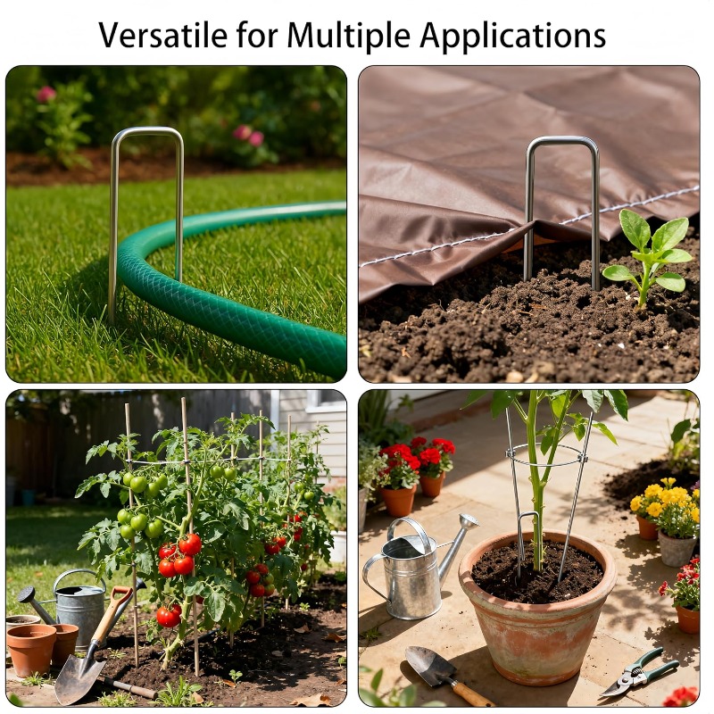 10개 U자형 정원 못 인조 잔디 못 헤비 펜스 파일  - Gardening Tools Used For Weeding 리뷰 및 가격
