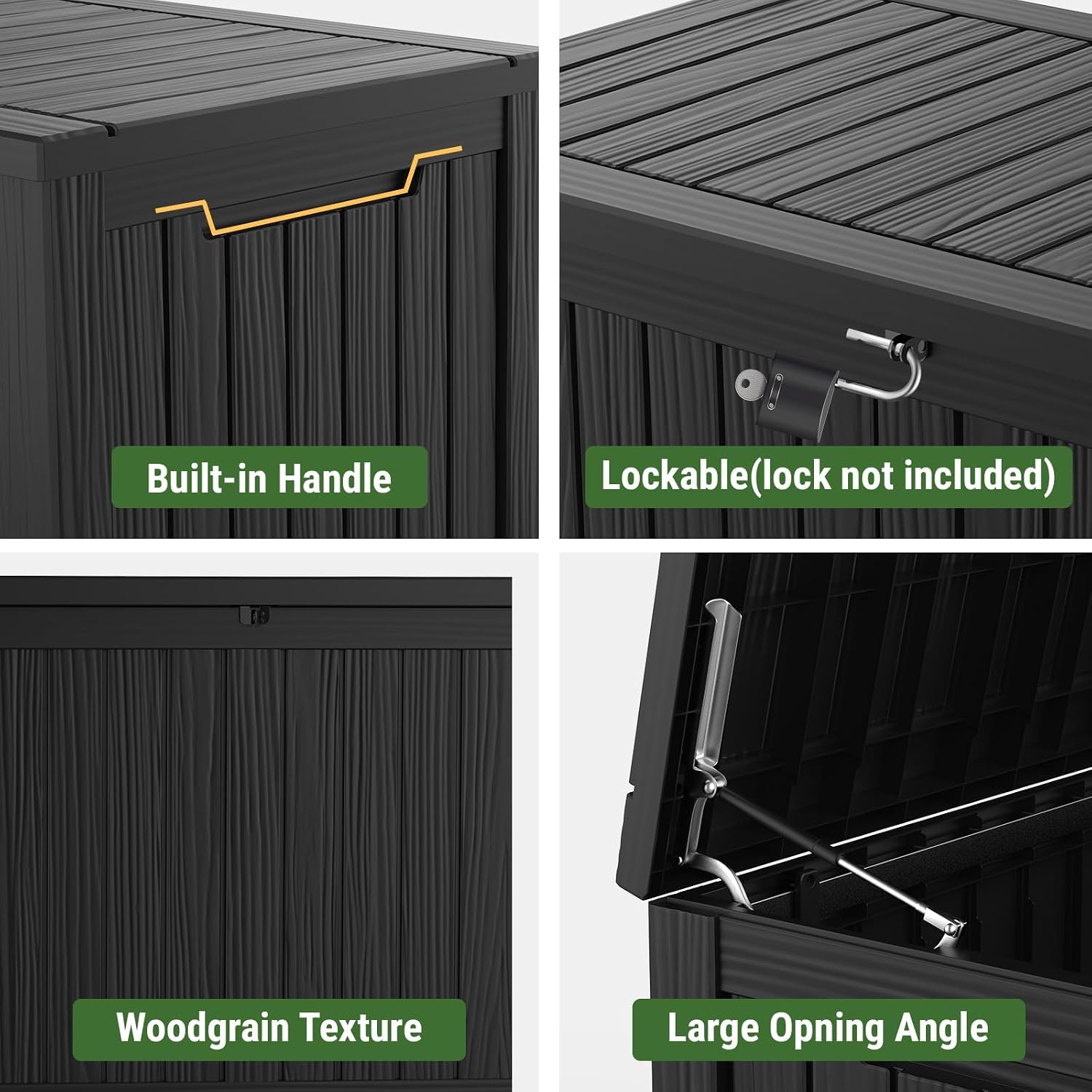 200갤런 야외 보관함, 잠금 가능 방수 데크 박스 ( - Gardening Tools Storage 리뷰 및 가격