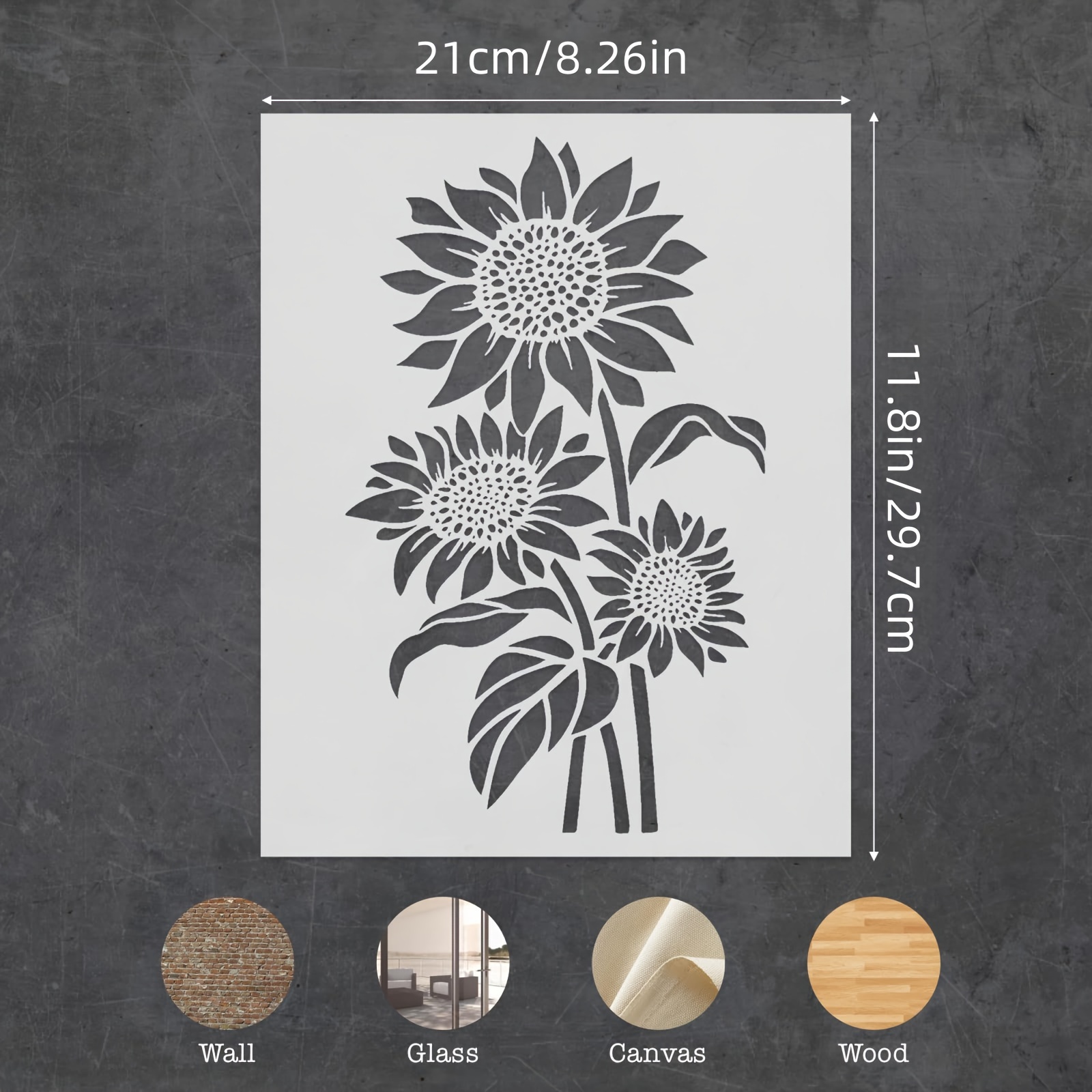 A4 크기 재사용 가능한 DIY 해바라기 그림 템플릿  - Gardening Tools Sketch 리뷰 및 가격