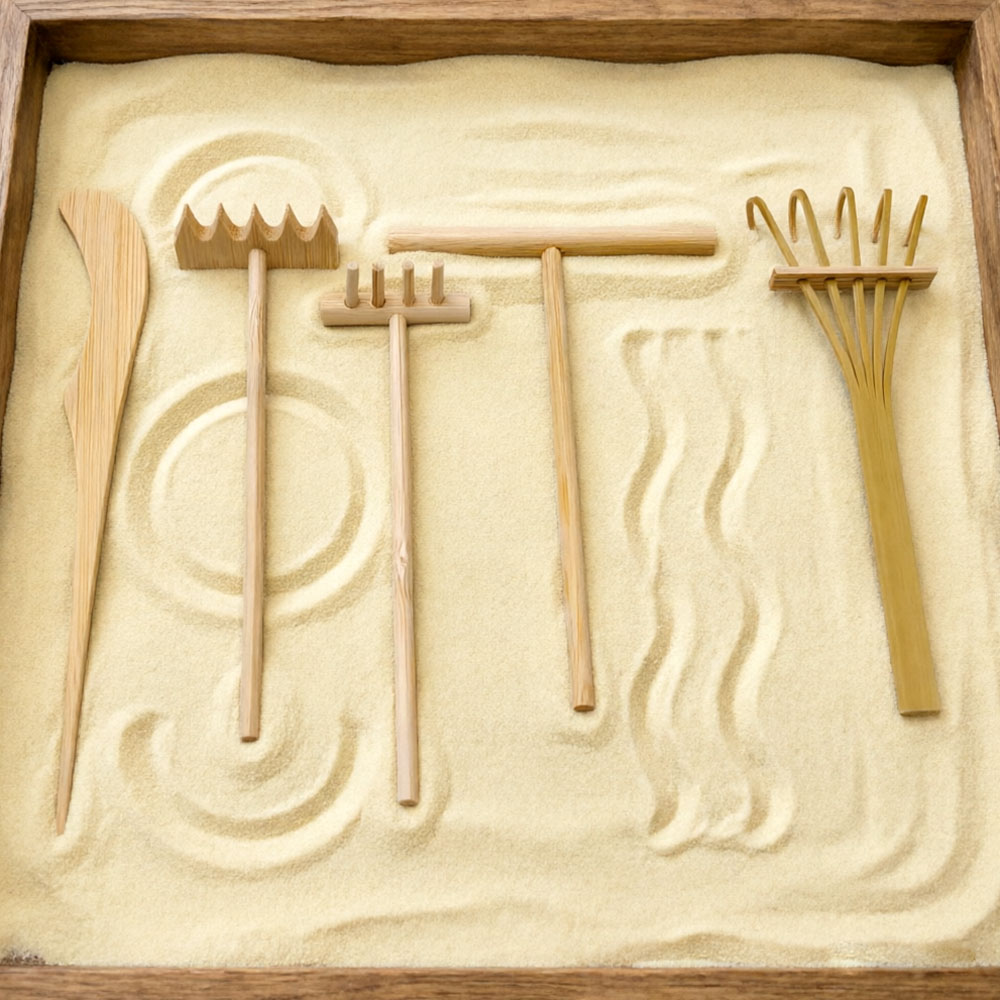 6개 대나무 모래 갈퀴 도구 세트 - 선(禪) 정원,  - Gardening Tools Drawing 리뷰 및 가격