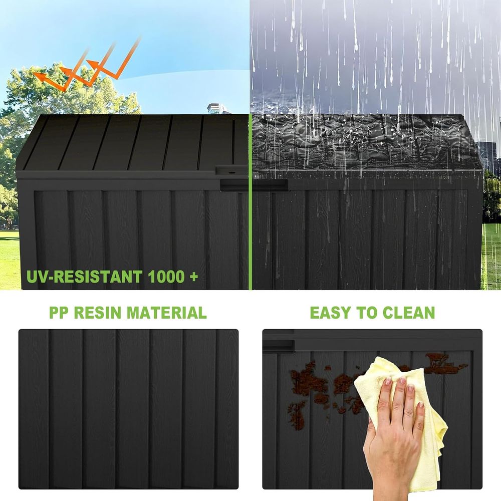 75갤런 야외 보관함 방수, 350LBS 잠금식 파티오 - Gardening Tools Storage 리뷰 및 가격